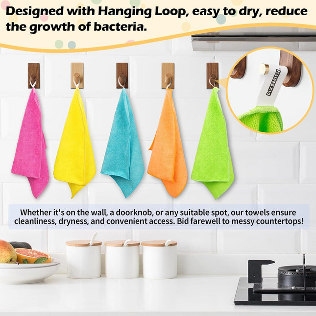 Microfiber Cleaning Cloth, 20 Pack Cleaning Rags& Microfiber Cleaning Cloth Bulk, 100 Pack Shop Towels, Lint-Free Car Wash Towels.