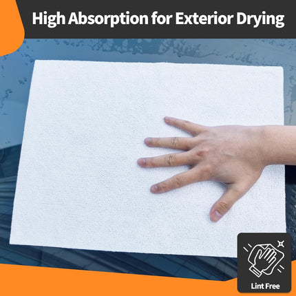 Microfiber Cleaning Cloth, 50 Pack Cleaning Rags& White Microfiber Cleaning Cloth, Pack of 50, 16"X12" Cleaning Rags for Housekeeping and Kitchen.