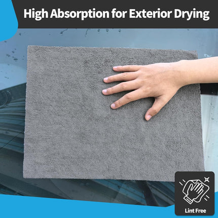 Microfiber Cleaning Cloth, 50 Pack Cleaning Rags& Grey Microfiber Cleaning Cloth -Pack of 50, 16"X12" Cleaning Rags for Housekeeping and Kitchen.