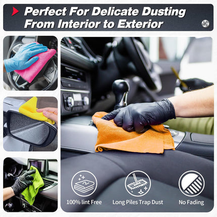 Microfiber Cleaning Cloth - Pack of 50, Multi-Functional Towels, Size: 12 x 16 in& Microfiber Cleaning Cloth Bulk, 100 Pack Shop Towels.