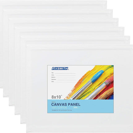 Painting Canvas Panel Boards - 5x7 Inch Art Canvas,24 Pack with 8x10 Inch Canvas Board 6 Pack Canvases,100% Cotton,Primed Canvas Panel,Acid Free,Artist Canvas Boards.