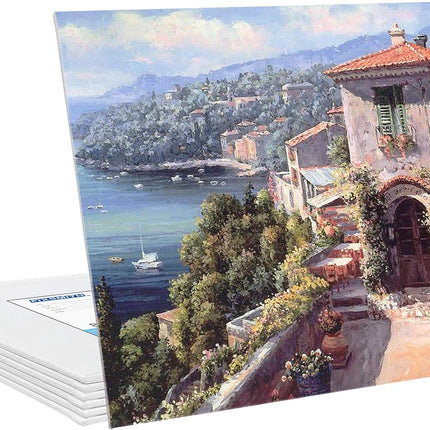 Painting Canvas Panel Boards - 5x7 Inch Art Canvas,24 Pack with 8x10 Inch Canvas Board 6 Pack Canvases,100% Cotton,Primed Canvas Panel,Acid Free,Artist Canvas Boards.
