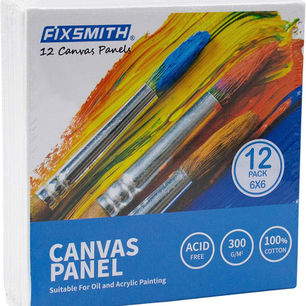 Painting Canvas Panel Boards - 5x7 Inch 24 Pack with 6 x6 Inch Canvas Panel Super Value 12 Pack Canvases,100% Cotton, Artist Canvas Board, Mini Canvas Boards.