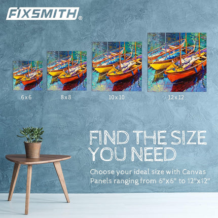 Painting Canvas Panel Boards - 5x7 Inch 24 Pack with 6 x6 Inch Canvas Panel Super Value 12 Pack Canvases,100% Cotton, Artist Canvas Board, Mini Canvas Boards.