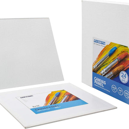 Painting Canvas Panel Boards - 5x7 Inch Art Canvas,24 Pack with  Painting Canvas Panels- 24 Pack Canvas Board,8x10 Inch.