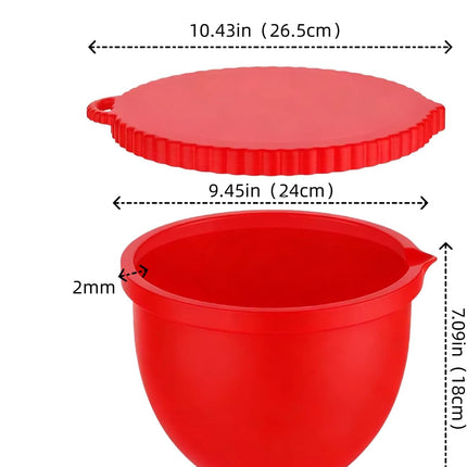 Upgraded Silicone Bowl Liners for KitchenAid 5 Qt Mixers,Thickened Silicone Liners Fits Tilt-Head Stand Mixers,Dishwasher Safe,Replacement Bowl Accessories for Baking (Red & Black & White, 3).