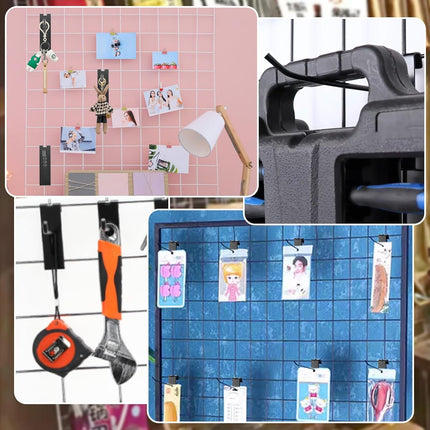 Gridwall Hooks - 4 Inch Heavy Duty Black Display Hooks for Grid Wall Panel Hanging (12Pcs).