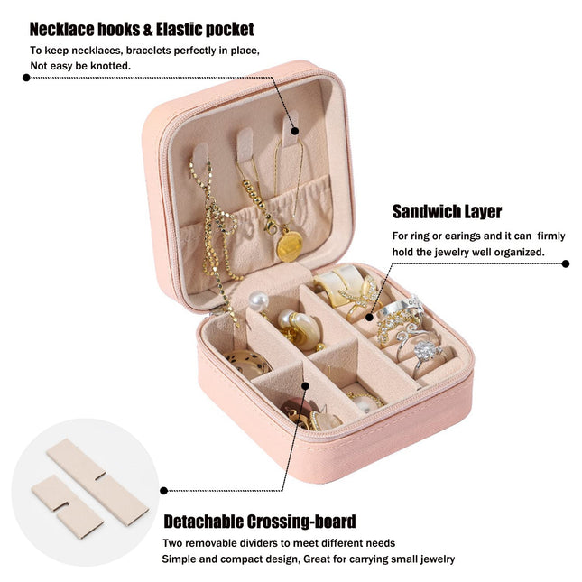 TSA Approved Toiletry Bag for Women Men and Mini Jewelry Travel Case, PU Leather Organizer Box.