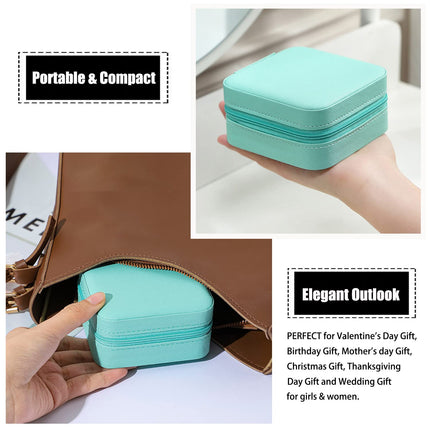 TSA Approved Toiletry Bag for Women Men and Mini Jewelry Travel Case, PU Leather Organizer Box.