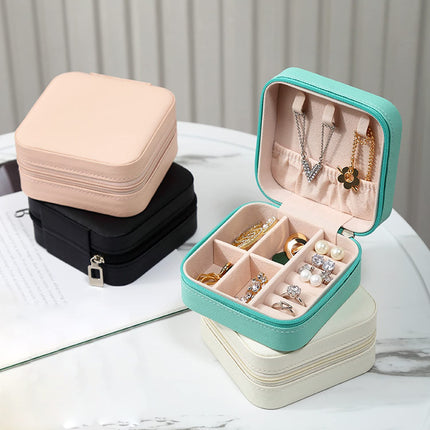 TSA Approved Toiletry Bag for Women Men and Mini Jewelry Travel Case, PU Leather Organizer Box.