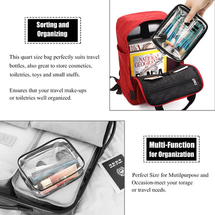 TSA Approved Toiletry Bag for Women Men and Mini Jewelry Travel Case, PU Leather Organizer Box.