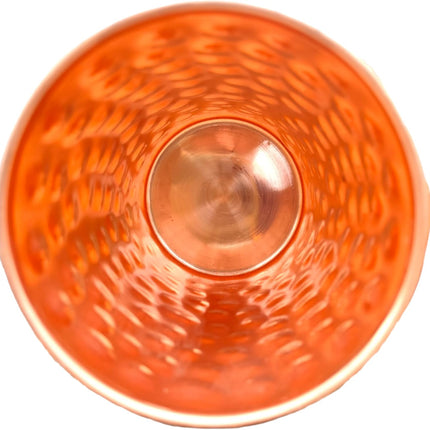 Set of 2 Hammmered Pure Copper Cups For Drinking Water Glasses Tumblers Glass for Ayurveda Health Benefits.