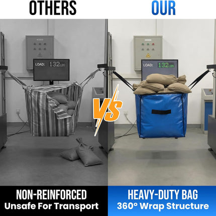 Extra Large Moving Bags, 4 Pack Blue Heavy Duty Totes For Storage with Visible Window, Wrap Around Handles, Storage Bags for Space Saving, Alternative to Moving Boxes.