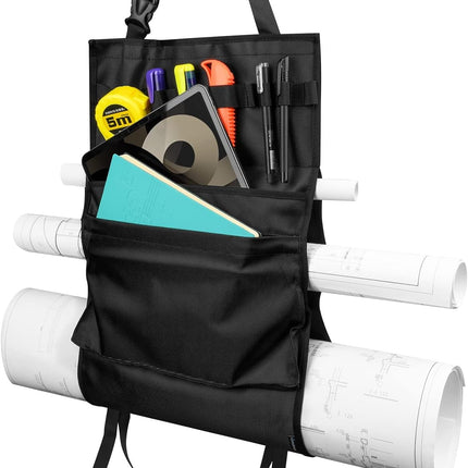 Homakover Car Seat Organizer, Blueprints Car Organizer, Maps Holder, Drawings Car Pockets, Artwork Car Pocket, Posters Holder with Shoulder Strap/Pockets and Comfort Top Handle