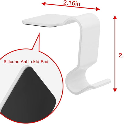 Christmas Stocking Holders for Mantel Set of 4, No-Slip Christmas Stocking Clips Stocking Hanger Hooks For Christmas Decorations, Lightweight Stocking Holders Clip For Fireplace Counter Window (White).