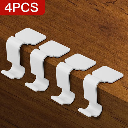 Christmas Stocking Holders for Mantel Set of 4, No-Slip Christmas Stocking Clips Stocking Hanger Hooks For Christmas Decorations, Lightweight Stocking Holders Clip For Fireplace Counter Window (White).