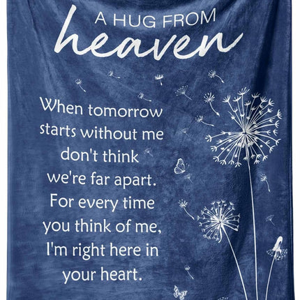 Sympathy Gifts for Loss of Loved One, Soft Flannel Memorial Blanket, Bereavement Gift Idea, Grief Sorry for Your Loss for Mom Dad Grandma Grandpa Sister - 50‘’ X 60‘’.