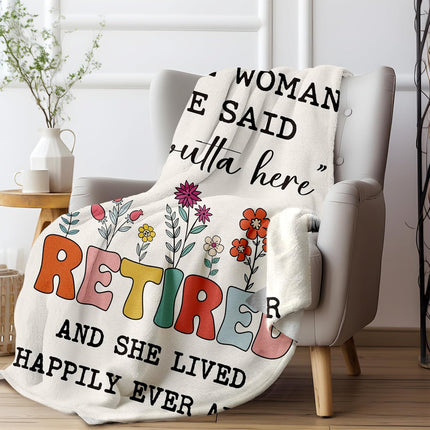 Retirement Gift for Woman 2026, Soft Flannel Retirement Blankets for Women, Best Retired Gifts for Women, Funny Retirement Gifts for Teacher Coworker Friend Nurse Boss Famale - 50'' x 60''.