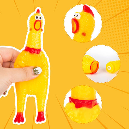 20PCS Squeaky Rubber Chickens, Screaming Chickens Bulk Prank Novelty Toys Pet Toys for Party Favors Family Game Dog Toys Noise Maker.