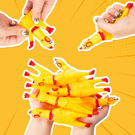 20PCS Squeaky Rubber Chickens, Screaming Chickens Bulk Prank Novelty Toys Pet Toys for Party Favors Family Game Dog Toys Noise Maker.