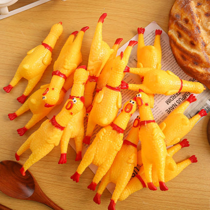 20PCS Squeaky Rubber Chickens, Screaming Chickens Bulk Prank Novelty Toys Pet Toys for Party Favors Family Game Dog Toys Noise Maker.