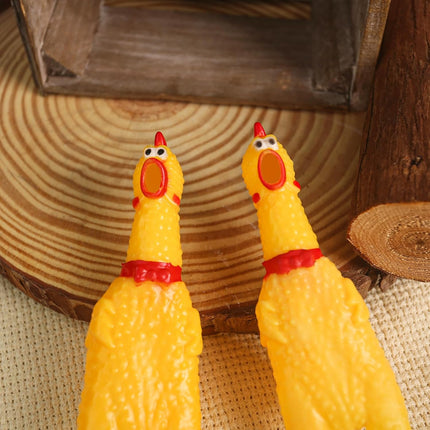 20PCS Squeaky Rubber Chickens, Screaming Chickens Bulk Prank Novelty Toys Pet Toys for Party Favors Family Game Dog Toys Noise Maker.