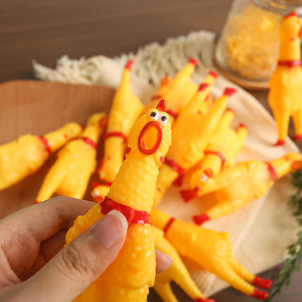 20PCS Squeaky Rubber Chickens, Screaming Chickens Bulk Prank Novelty Toys Pet Toys for Party Favors Family Game Dog Toys Noise Maker.