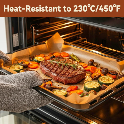 200 Pcs Parchment Paper Sheets, 12 x 16 Inch, Precut Non-Stick Parchment Sheets for Baking, Cooking, Grilling, Air Fryer and Steaming - Unbleached, Fit for Half Sheet Pans.