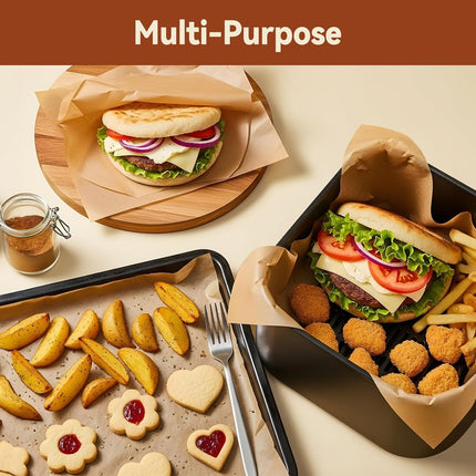 200 Pcs Parchment Paper Sheets, 12 x 16 Inch, Precut Non-Stick Parchment Sheets for Baking, Cooking, Grilling, Air Fryer and Steaming - Unbleached, Fit for Half Sheet Pans.