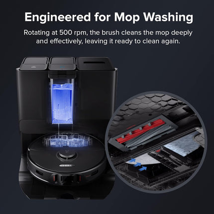 High-Speed Cleaning Brush for Saros 10/S8 MaxV Ultra/S8 Max Ultra/S8 Pro Ultra/S7 Max Ultra/S7 MaxV Ultra for Mop Washing and Dock Self-Cleaning (2pcs Included), Robot Vacuum Accessories.