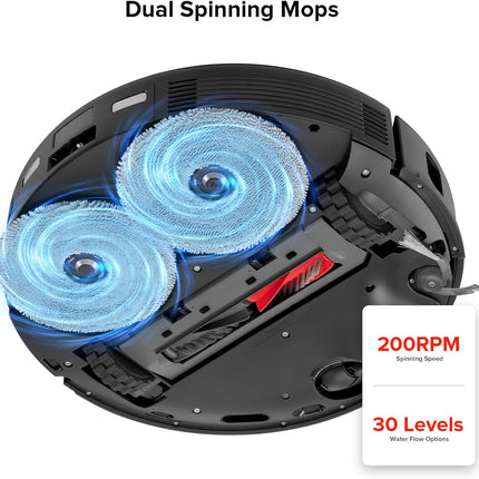 Rotating Mop Cloth for Saros 10R & Saros Z70 Robot Vacuum Cleaner, 4PCS High-Absorbency Microfiber, 200 RPM Spinning Speed, 30 Water Flow Levels.