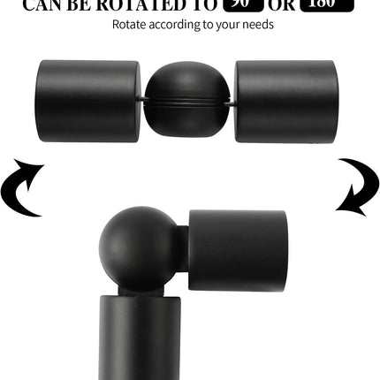 Adjustable 1 Inch Curtain Rod Brackets, Black Iron Wall Mounts, 2 Pack.