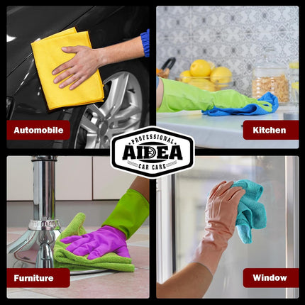 Microfiber Cleaning Cloths-50PK, Microfiber Towels for Cars, Premium All-Purpose Car Cloth, Dusting Cleaning Rags, Absorbent Towels for SUVs, House, Kitchen, Window, Gift-12×12".