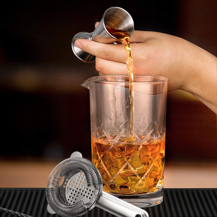 Professional 24 Oz Cocktail Mixing Glass, Thick Bottom Seamless Crystal Mixing Glass.