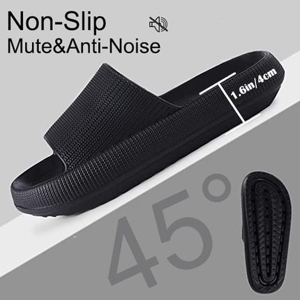 Pillow Slides Slippers for Women Men Cloud Slides Cloud Ultra-Soft Slippers Anti-Slip Open Toe House Slippers Unisex Bathroom Shower Pool Slides Comfortable Message Foam Summer Sandals Slippers.