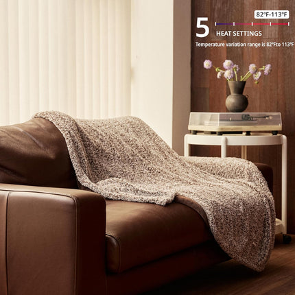 Heated Blanket Electric Throw 50" x 60" -Heated Throw Blanket with 5 Heating Levels & 3 Hours Auto Off,Machine Washable,ETL & FCC Certification,Over-Heat Protect（Racoon）.