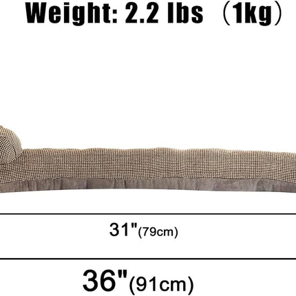 Under Door Draft Stopper Decorative Wind Stopper 36 inch for Door & Window, Weighted Animal Air Draft Stopper Snake Noise Blocker for Bottom of Door with Hanging Loops - Brown Dog.