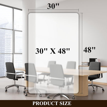 Office Chair Mat for Hard Wood Floors - 30"x48" Heavy Duty Anti-Slip Hardwood Floor Protector Rug - Easy Clean.