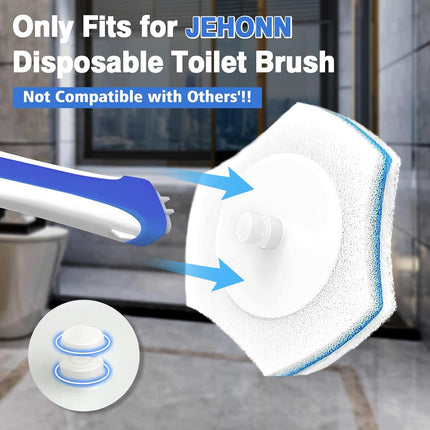 Disposable Toilet Brush with 48PCS Wand Cleaner Refills, Wall Mounted Toilet Bowl Brush Holder Set, Bathroom Cleaning System for Sink Bathtub Wash Basin (Blue).