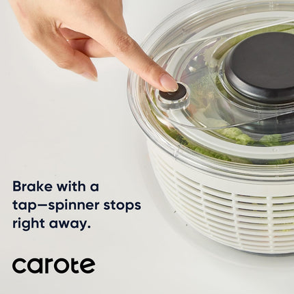 6.4 Qt Salad Spinner Large Lettuce Spinner Plastic Vegetable Fruit Washer, Vegetable Cleaner Salad Cleaner Lettuce Washer, Non-Slip Base, BPA-Free.