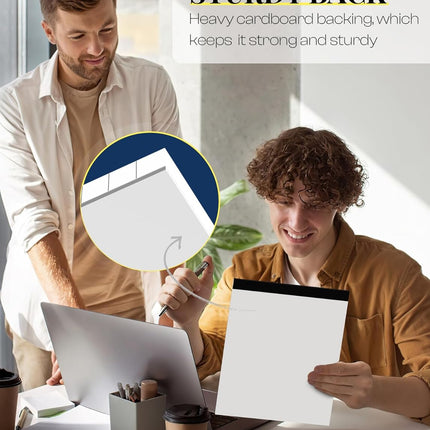 Legal Pads 8.5 x 11 White Note Pads Paper 8-1/2 x 11 Lined Paper Pad 8.5 x 11 White Legal Pad 6 Pack Notepads 8.5 x 11 Lined Writing Pads of Paper 8.5 x 11 Notepad White Paper Pads 30 Sheets/Pad.