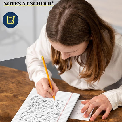 Legal Pads 8.5 x 11 White Note Pads Paper 8-1/2 x 11 Lined Paper Pad 8.5 x 11 White Legal Pad 6 Pack Notepads 8.5 x 11 Lined Writing Pads of Paper 8.5 x 11 Notepad White Paper Pads 30 Sheets/Pad.