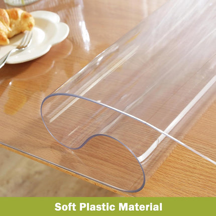 Clear Table Protector, 1.5mm Thick 24 x 48 Inch Desk Protector Mat Clear, Waterproof Plastic Table Cover, Vinyl Desk Cover for Office, Writing Desktop.