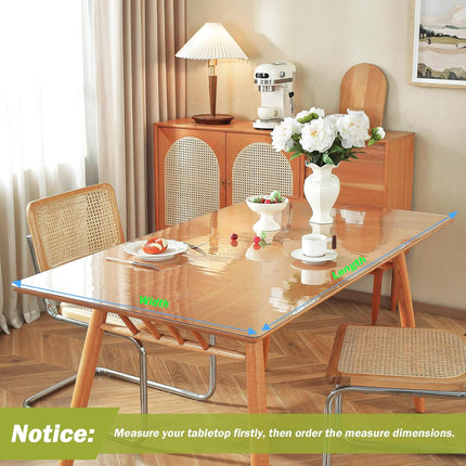 Clear Table Protector, 1.5mm Thick 24 x 48 Inch Desk Protector Mat Clear, Waterproof Plastic Table Cover, Vinyl Desk Cover for Office, Writing Desktop.