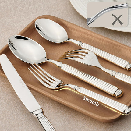 20 Pieces Silverware Set, Premium 18/10 Stainless Steel Flatware Set, Luxury Cutlery Set for 4, Dishwasher Safe for Home and Kitchen with Relief Patterns Handle, Party, Wedding, Silver.