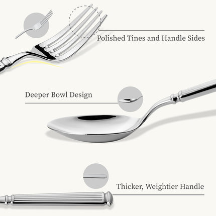 20 Pieces Silverware Set, Premium 18/10 Stainless Steel Flatware Set, Luxury Cutlery Set for 4, Dishwasher Safe for Home and Kitchen with Relief Patterns Handle, Party, Wedding, Silver.