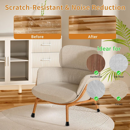 Silicone Chair Leg Floor Protectors Extra Small 24PCS - Furniture Felt Silicone Integrated Chair Foot Covers/Dark-Black/Rubber - Protect Floors from Scratches,Reduce Noise.
