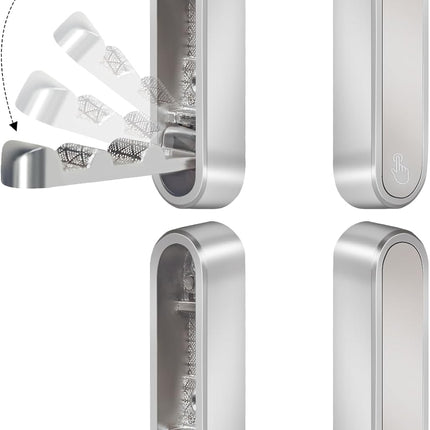 4PCS Foldable Wall Hooks, Heavy Duty Zinc Alloy Folding Wall Hooks, Folding Coat Hooks Wall Mount Bathroom Foldable Towel Hooks for Hanging Clothes, Bags, Hats, Bathrobes, Keys and Kitchen (Silver).