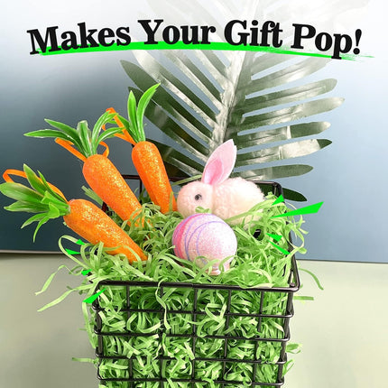 1/2 LB Easter Grass Basket Filler Recyclable Paper Shred for Easter Basket Filler Creative Eggs Decor Gift Wrap Crinkle & Filler Paper.