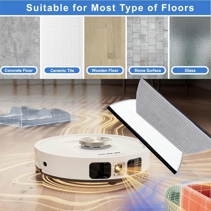 Replacement Mop Pads Compatible with Shark AV2800ZE RV2820YE RV2820ZE AV2820S AV2820AE RV2800AE RV2800S PowerDetect Never Touch Pro Robot Vacuum,Washable Reusable Replacement Microfiber Soft Mop Pads.